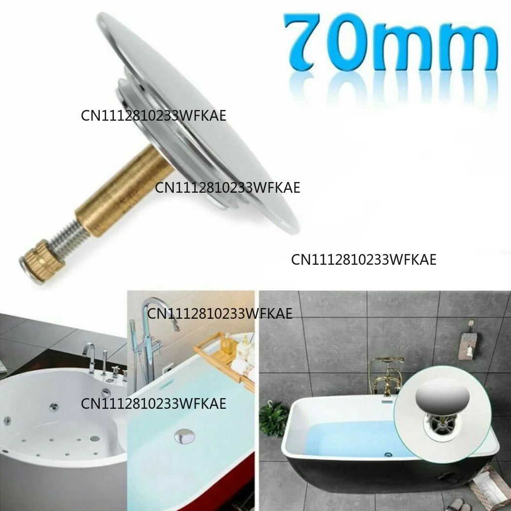 70mm Stainless Steel Kitchen Sink Filter Hole Bathtub Hair Catcher Stopper Bathroom Sewer Drain Strainer Basin Sink Waste Filter - view 2