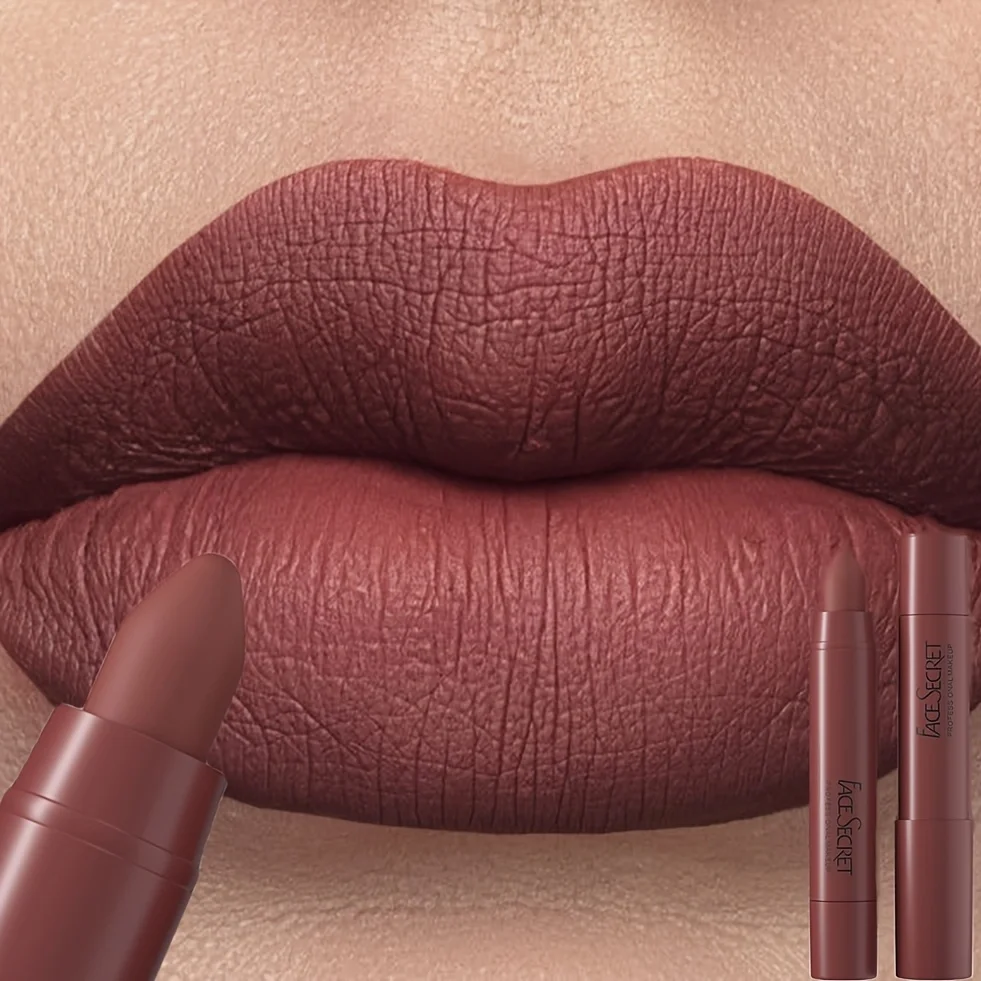 12 Farben Sexy Matte Lippenstift Wasserdicht Langlebige Farbwiedergabe Antihaft Samt Lippen Liner Bleistift Frau Make-Up Kosmetik