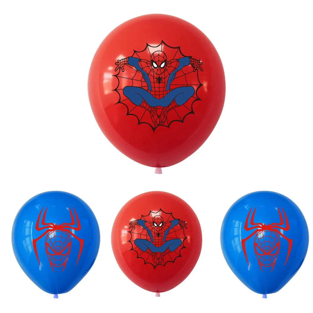 Новая тема «Паук», детское украшение для дня рождения, алюминиевая пленка, воздушный шар, посуда, тематический баннер «Человек-паук», топпер для торта, латексный шар