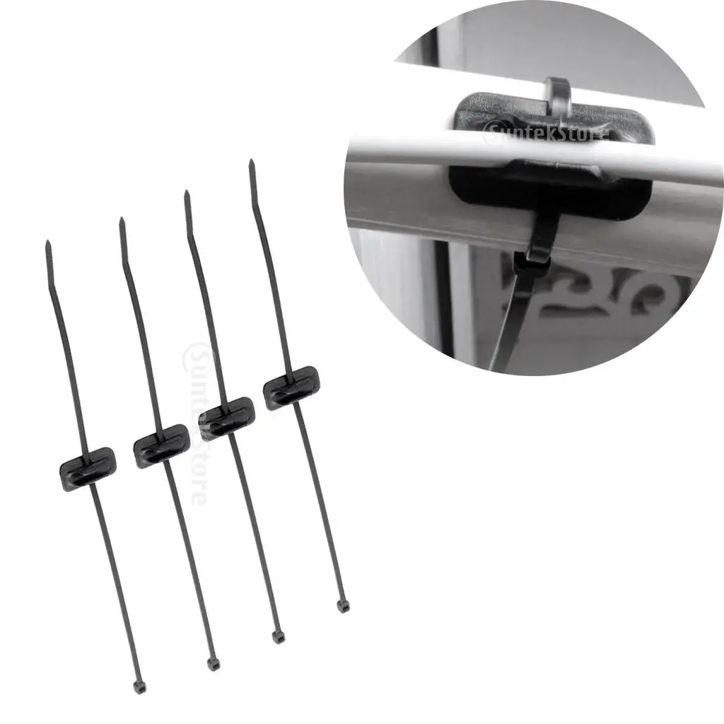 4 Self Brake Cable Housing Holder Guide with Zip Tie