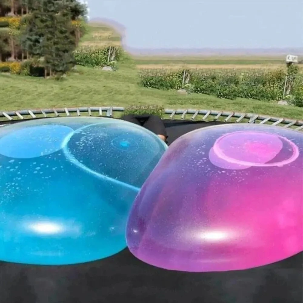 35/80/130cm Soft TPR Bubble Ball Inflatable Water Play Bouncy Toy Outdoor Fun Party Game Gift for Kids Random Color