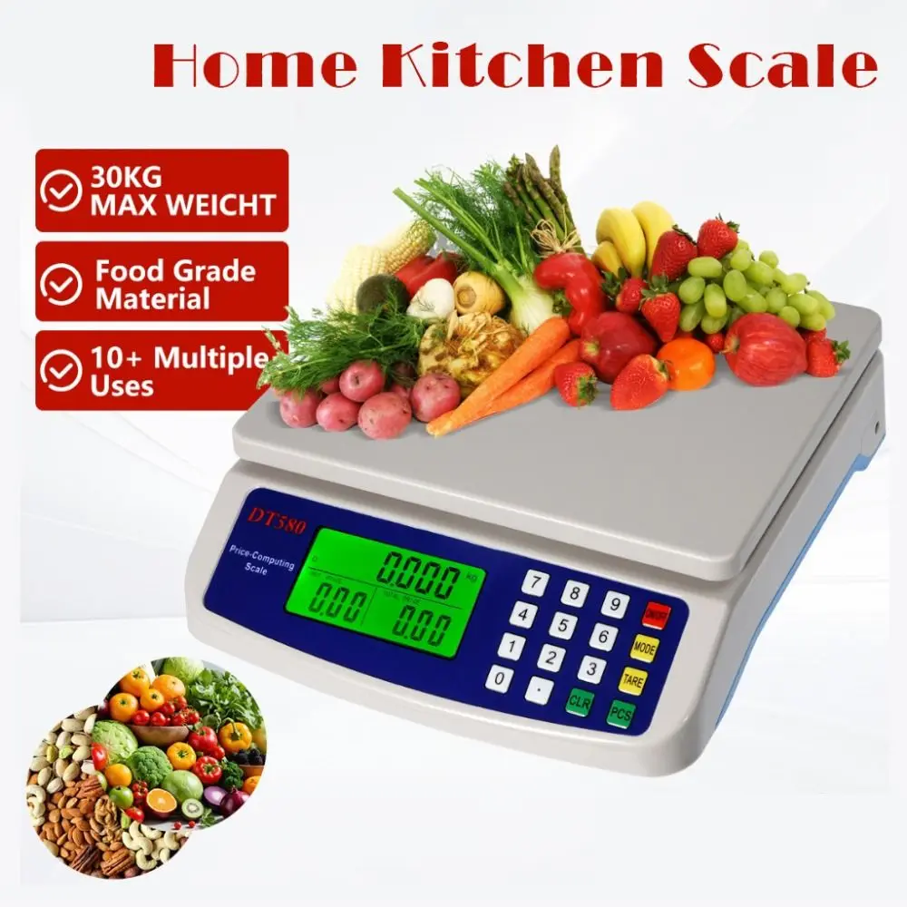 

New 30KG /1G Home Kitchen Scale High-precision Dual Power Supply LCD Digital Scale Electronic Scale Home