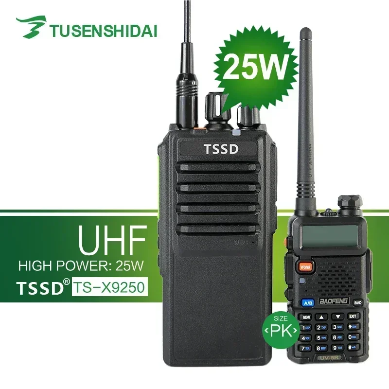 

In stock TSSD X9250 25W High Power 50km Portable Professional Referee Communication System Scan Long Range Two Way Radio Wal