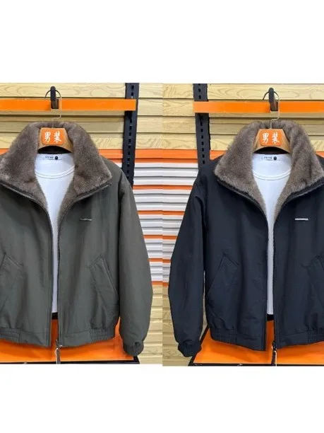 

American High Street Sle Men's Fce Lined Thiened ort Cotton Jaet Warm Winter Faion Outerwear Casual Cleanfit