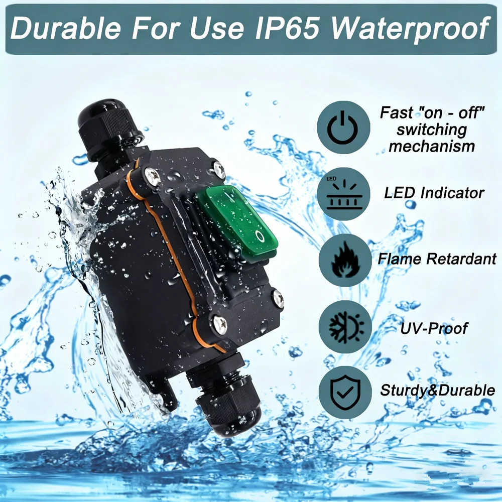 16A IP65 Waterproof Inline Cor - огляд і ціна Outdoor Power Bar