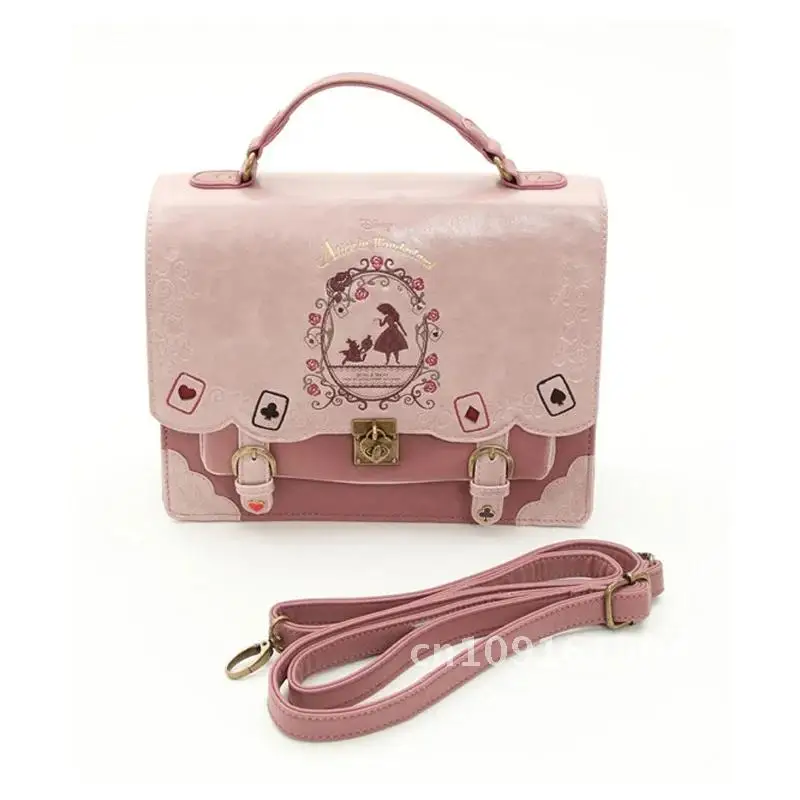 Alice In zaino da donna asce femme vintage studente zainetto carte da gioco Silhouette Ricamo zaino borsa in pelle