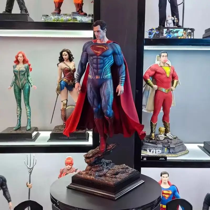 Figura de Super Man de 50cm, figura de acción de Superm Dawn Of Justice, Pvc, 2 cabezas, 2 manos, adorno de estatua, juguetes para niños, regalo