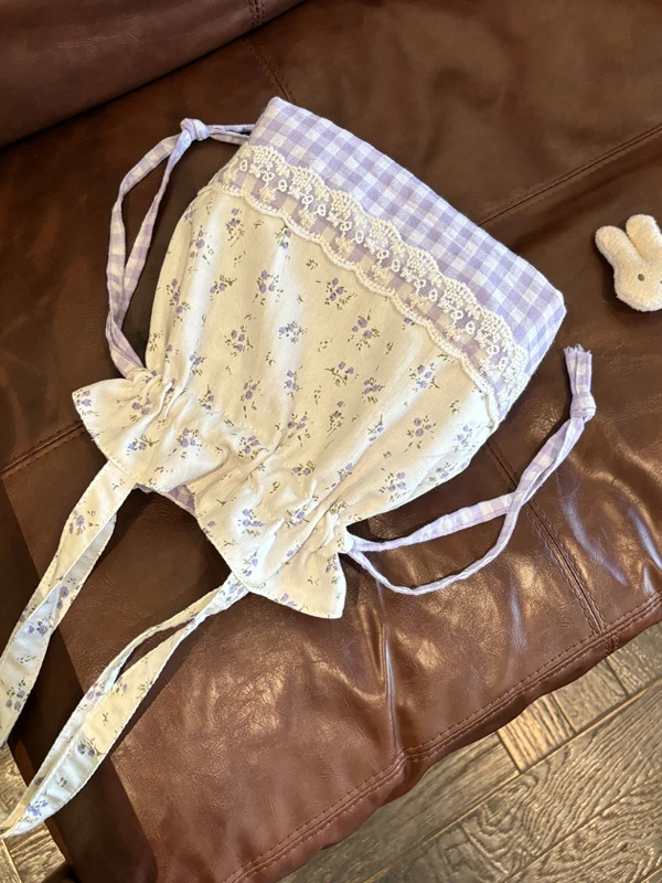 

Новая клетчатая сумка-бенто с цветочным принтом, большая емкость, портативная сумка-бокс для обеда, студенческая сумка для переноски еды, пригородная сумка