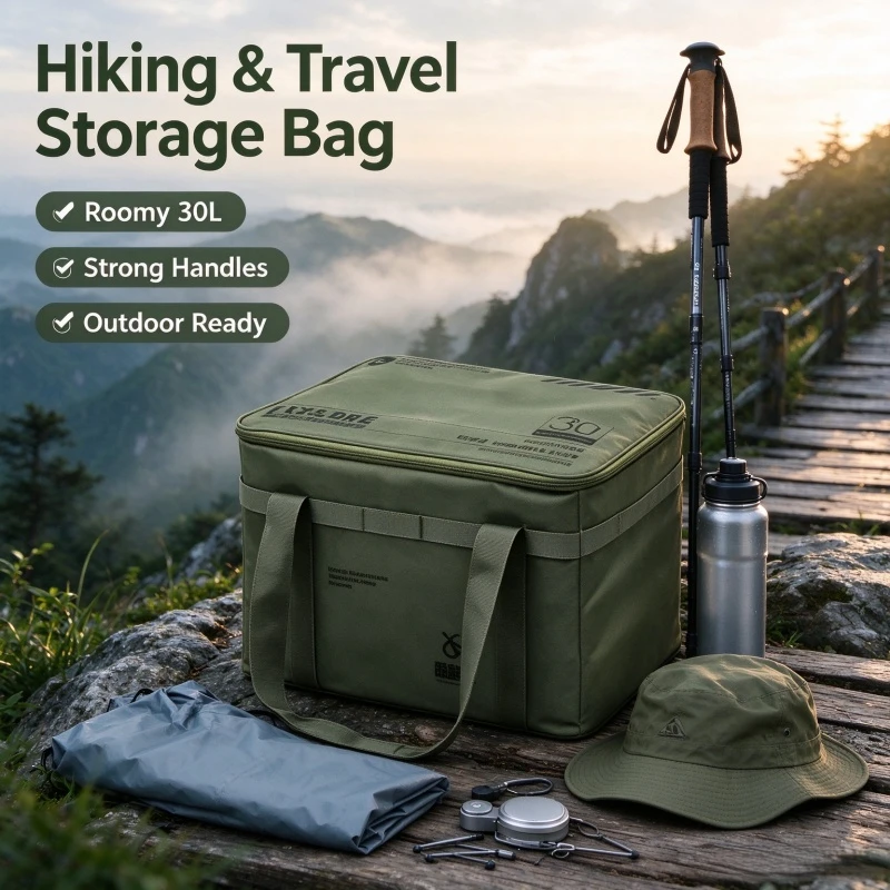 Stocking Stuffers Christmas Gift,30L Tactical Camping Storage Bag,Insulated Folding Box for Picnic Tableware Field Equipment Wat