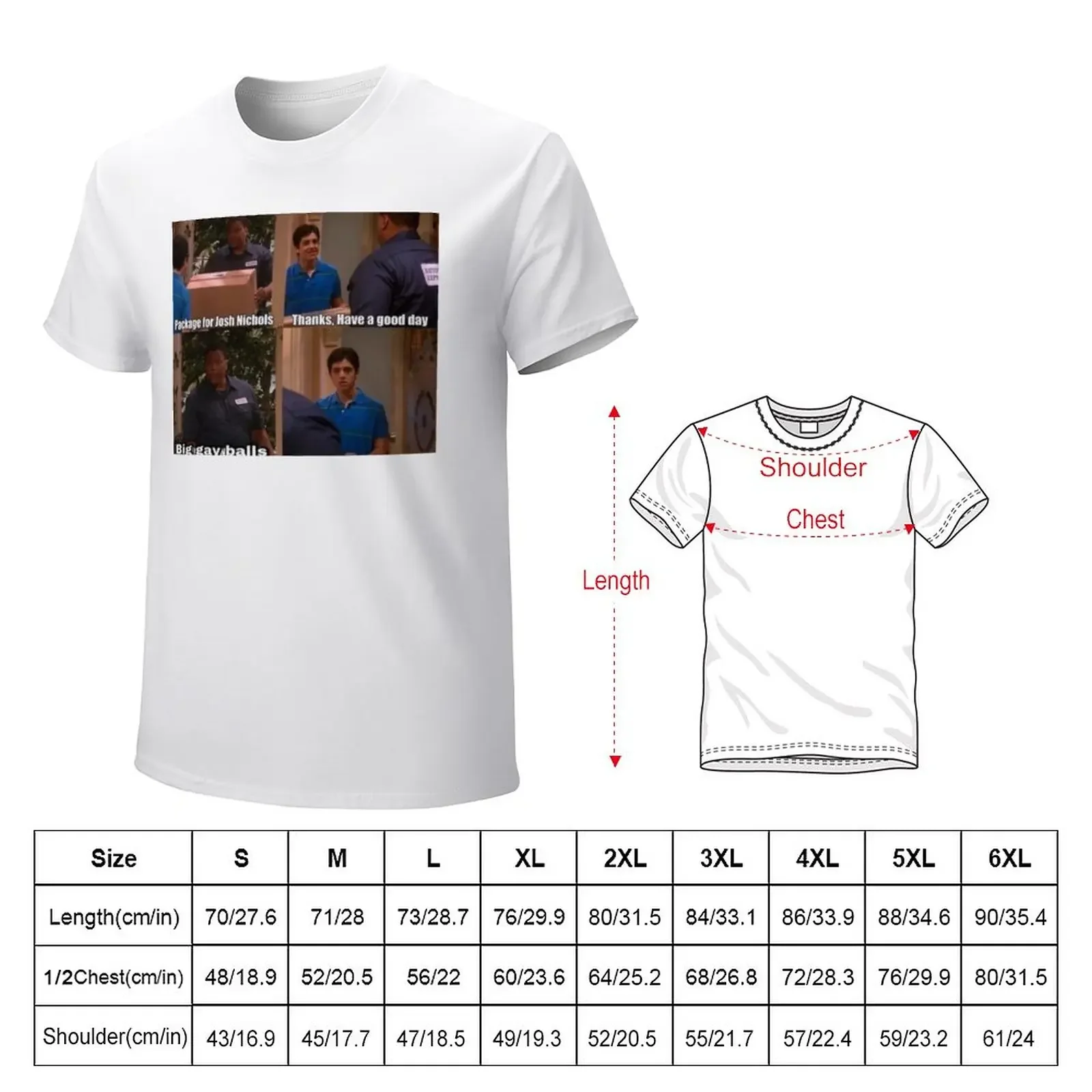 JOSH NICHOLS | BIG GAY BALLS T-Shirt anime customs design your own Men's t shirts