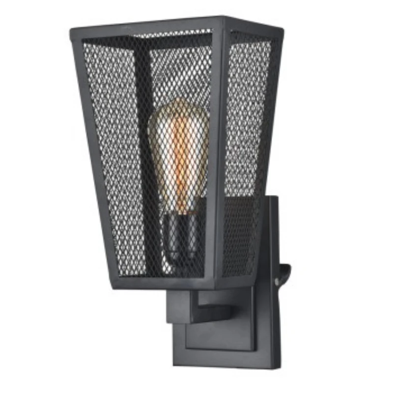 

European wrought iron retro wall lamp, bedroom wrought iron hotel wall lamp