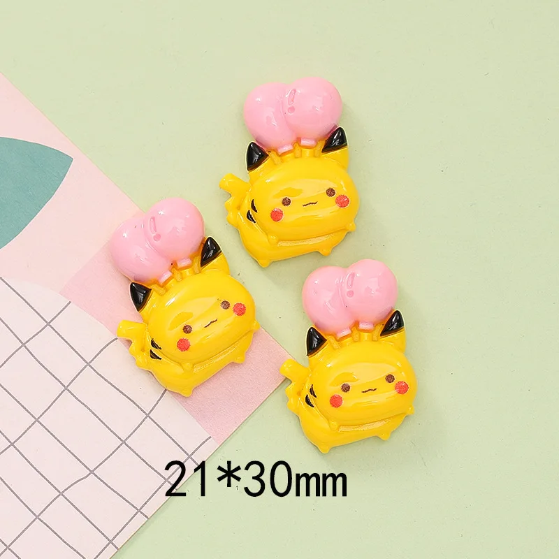 Accessoires en résine de dessin animé Pokémon, pince à cheveux bricolage, coque de téléphone, chaussure, Charizard, Pikachu, 10 pièces