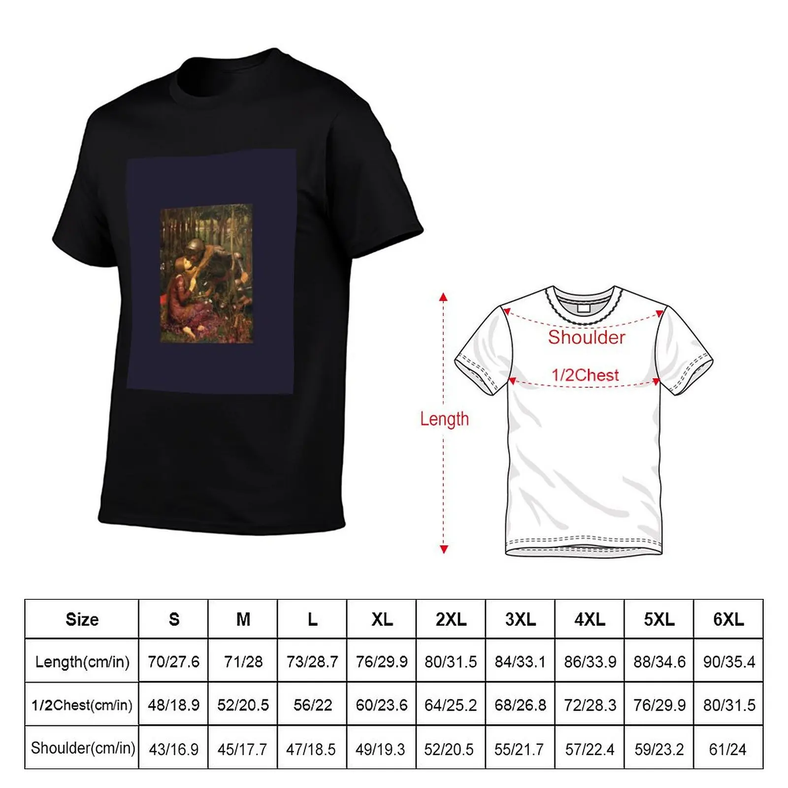 La Belle Dame sans Merci, The Beautiful Lady Without Mercy 1893 John William Waterhouse T-Shirt Moisture Wicking Quick Dry Tee