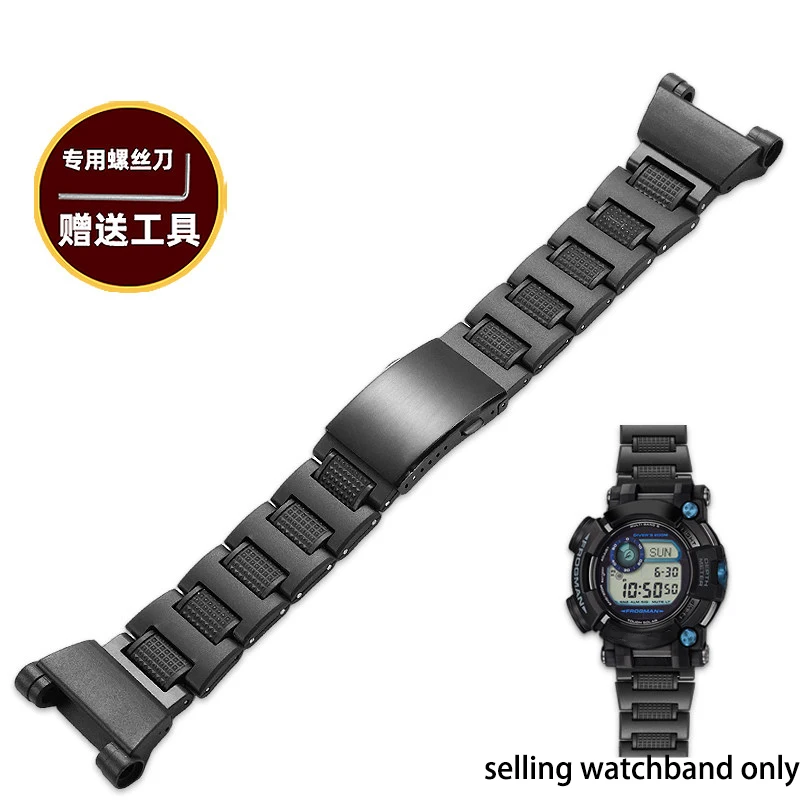 カシオ第-6-世代フロッグマンダイビングウォッチ-gwf-d1000-修正された軽量スチール時計ストラップアクセサリー-diy-時計バンド