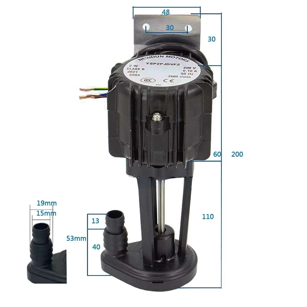 2W NEWDUN MOTORS YSP2PJDVF2 Water Pump For Ice Making Machine