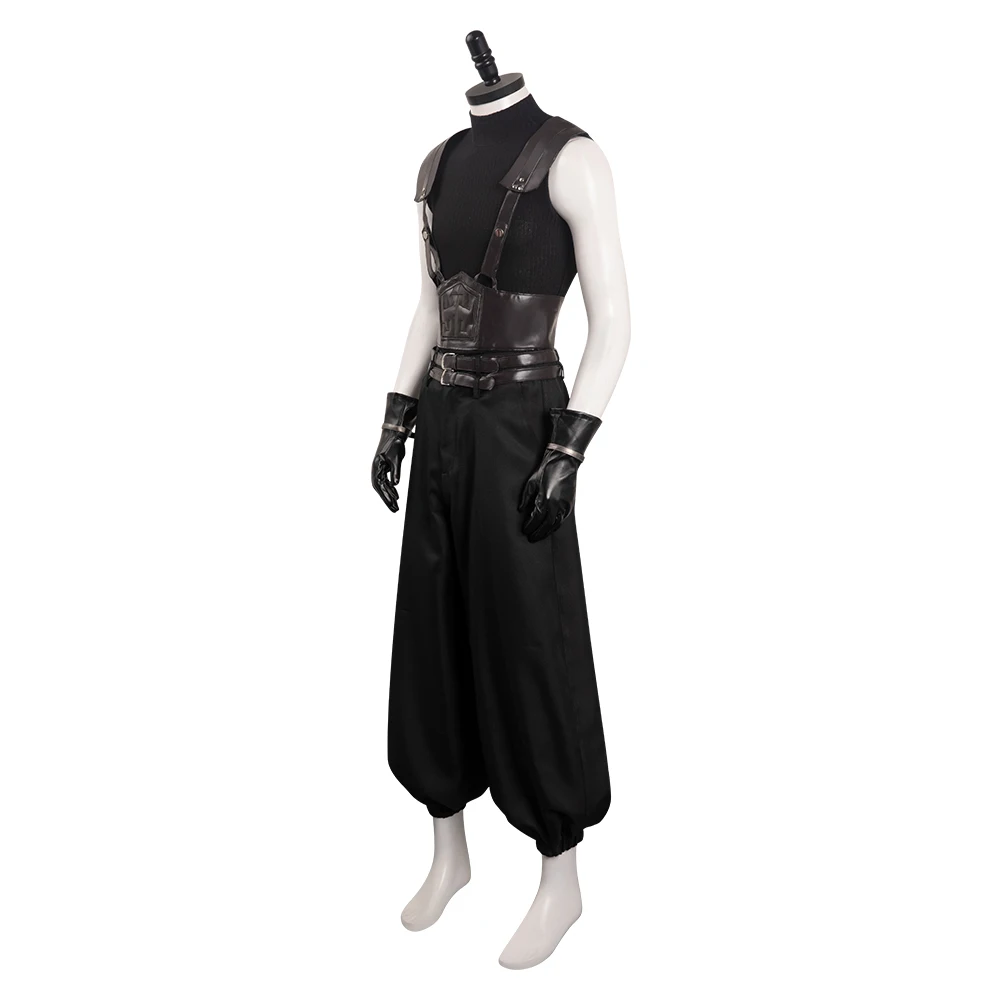 Costume Cosplay Fantasy eczema Crisis Core FF VII Reunion outfit Halloween Carnival Suit for Adult Men gioco di ruolo