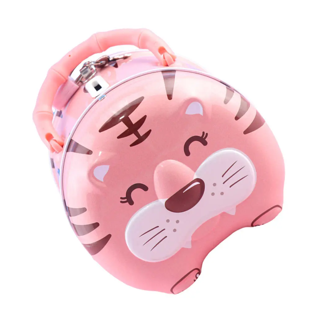 صفيح النمر توفير وعاء حصالة على شكل حيوان سطح المكتب عملة حصالة البنك الكرتون شكل الطفل حصالة ديكور صفيح توفير وعاء