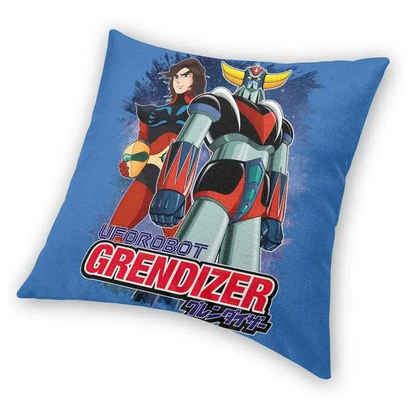 UFO Robot Goldorak Grendizer Actarus Square Throw Pillow Case Home Decoration Mazinger Z Manga Cushion Cover for Sofa Car