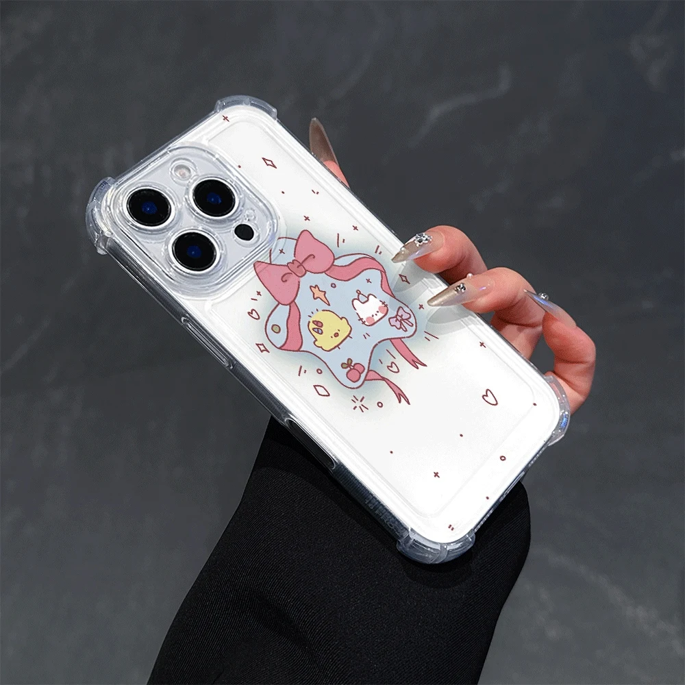 

Чехлы для мобильных телефонов Sanrio для IPhone 16 Pro Max IPhone 16/15/14/13/12/11/x/xs/xs Max, чехлы для телефонов для девочек Hello Kitty Anime