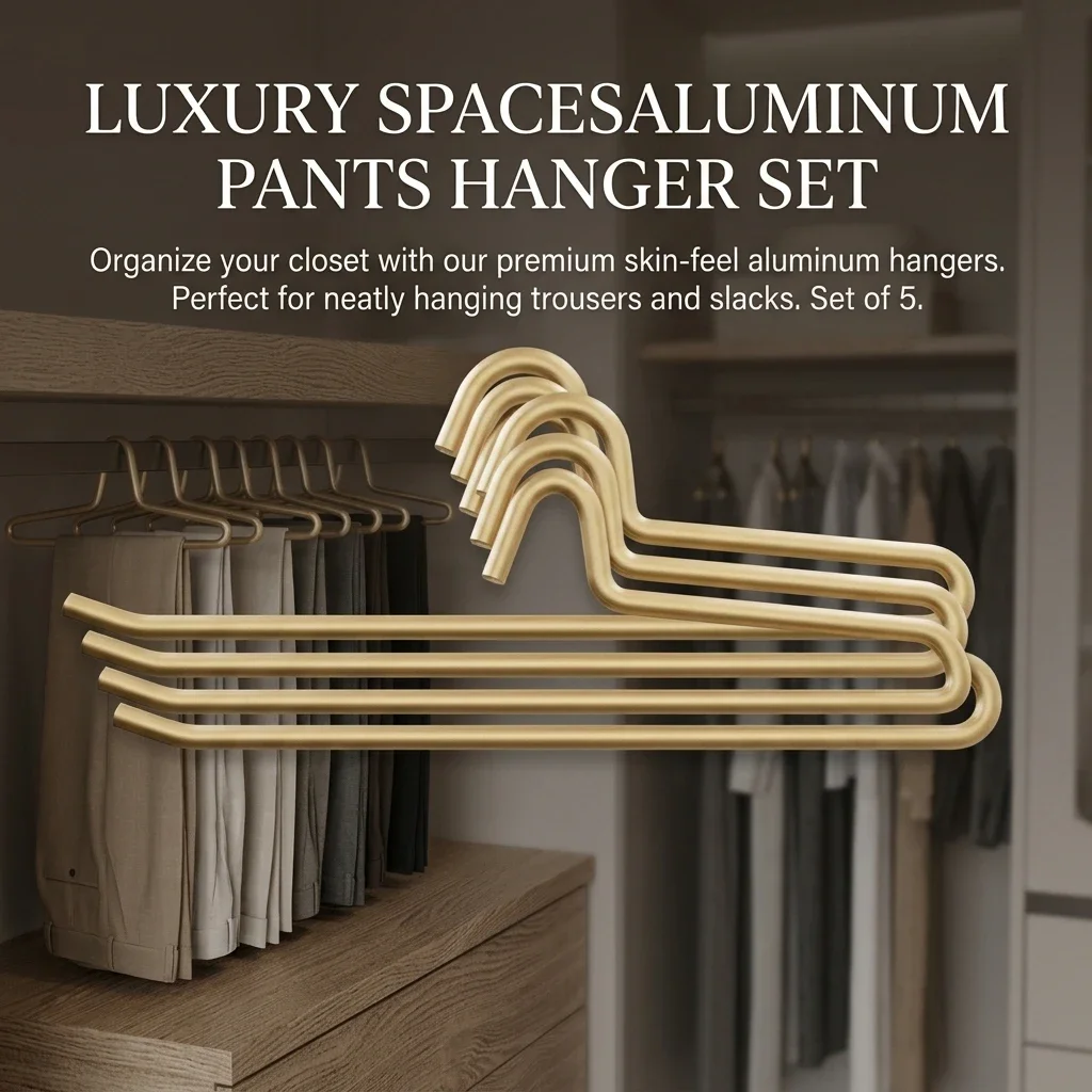5pcs-pants-hangers-short-neck-goose-type-space-saver-aluminum-alloy-anti-slip-pant-hangers-for-home-clothes-organizer