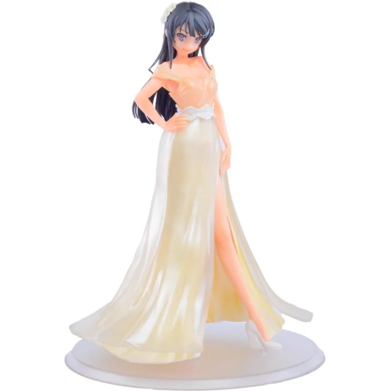 

Adolescent Idiots Don’t Do Bunny Girl Senpai’s Dreams Mai Sakurajima Wedding Dress Figure Model Ornament Gift Toy in Stock