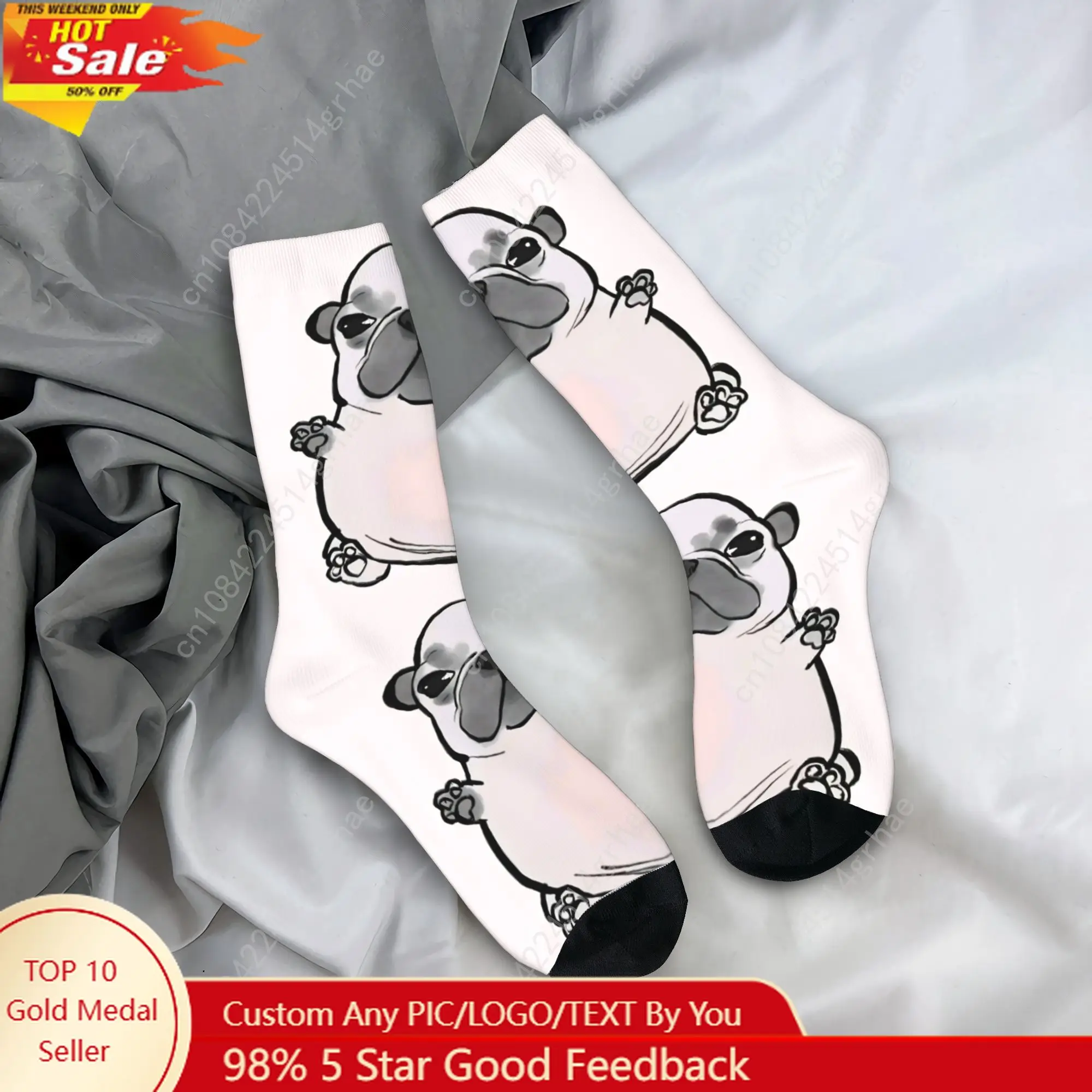 

Носки My Belly Pibble, модные чулки, осенние нескользящие женские и мужские носки, мягкие дизайнерские носки для скейтборда