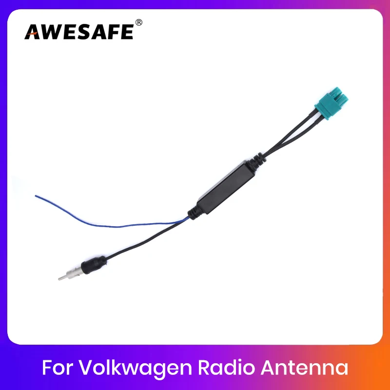 AWESAFE FM Antenna for Volkswagen Radio Dual Connections Radio Cable Adapter Cable for VW Dual -heads Radio Wire