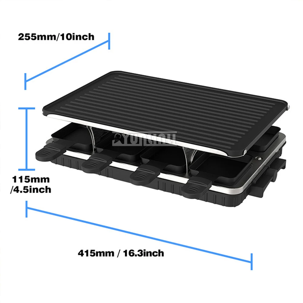 Smokeless Non-stick Barbecue Machine Double Layers Grill Pan Household Electric Griddle Barbacoa Electrica Sin Humo