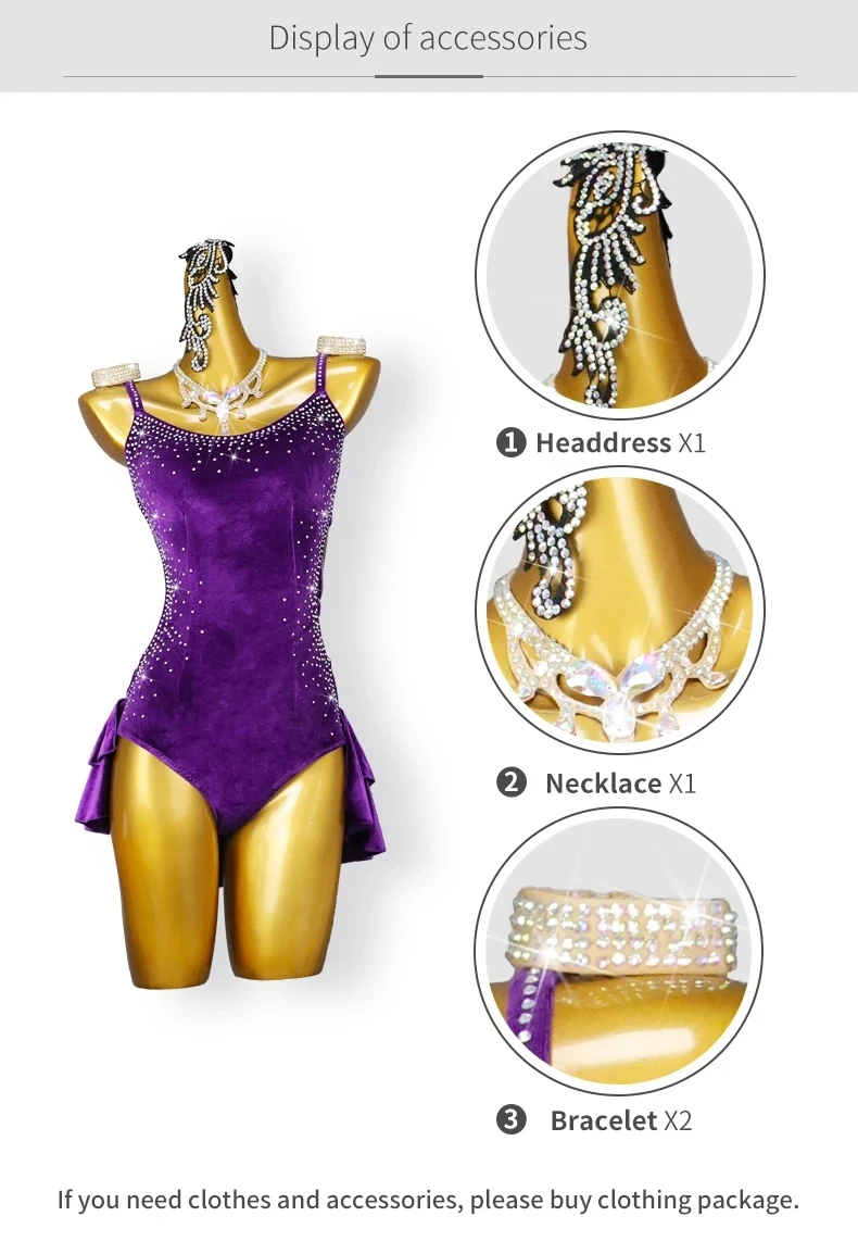 2026 Damen Lateinamerikanisches Tanzkleid Mädchen Kurze Kleidung Sexy Ballsaalrock Cabaret Kostüm Elegante Tanzkleidung Samba-Anzug – Detail 4