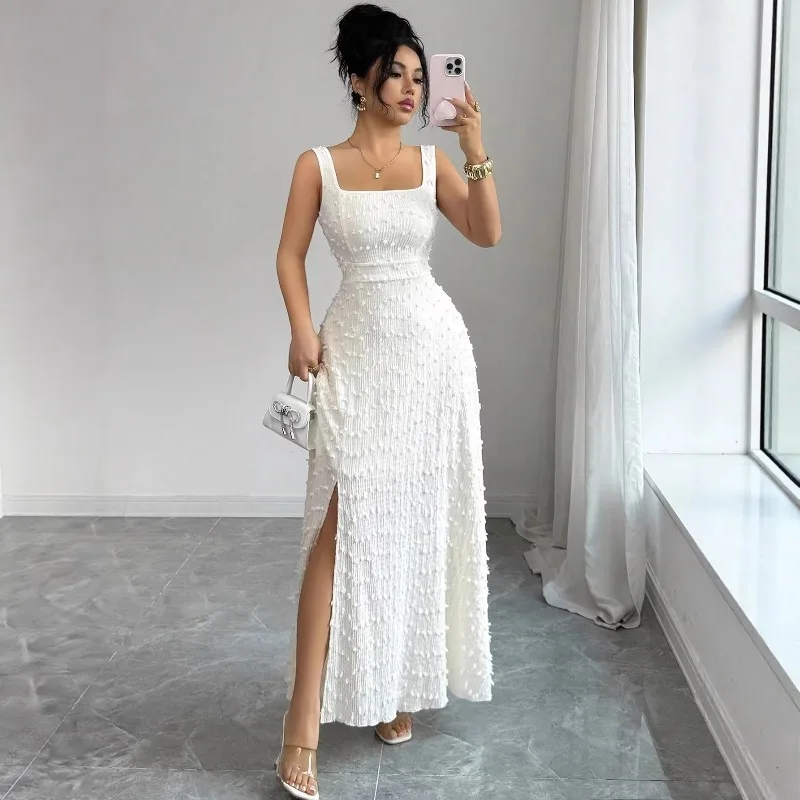 

Women's European and American Style Fashion - Summer New Pure Color Tube Top Sleeveless Waist Bag Hip Sling Dress 2026