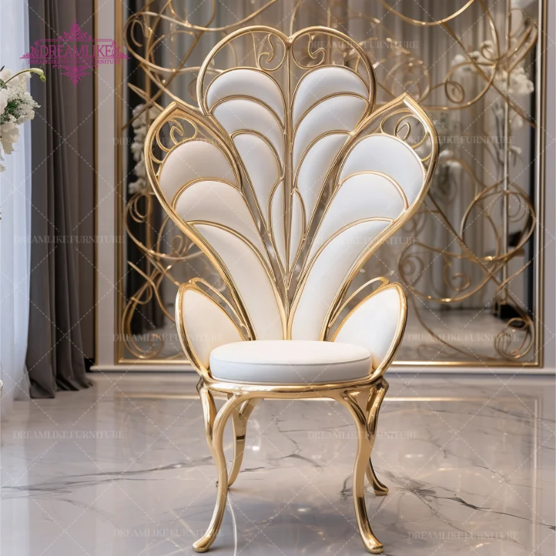 

Wholesale Gold Stainless Steel Luxury Wedding Chairs For Reception Events