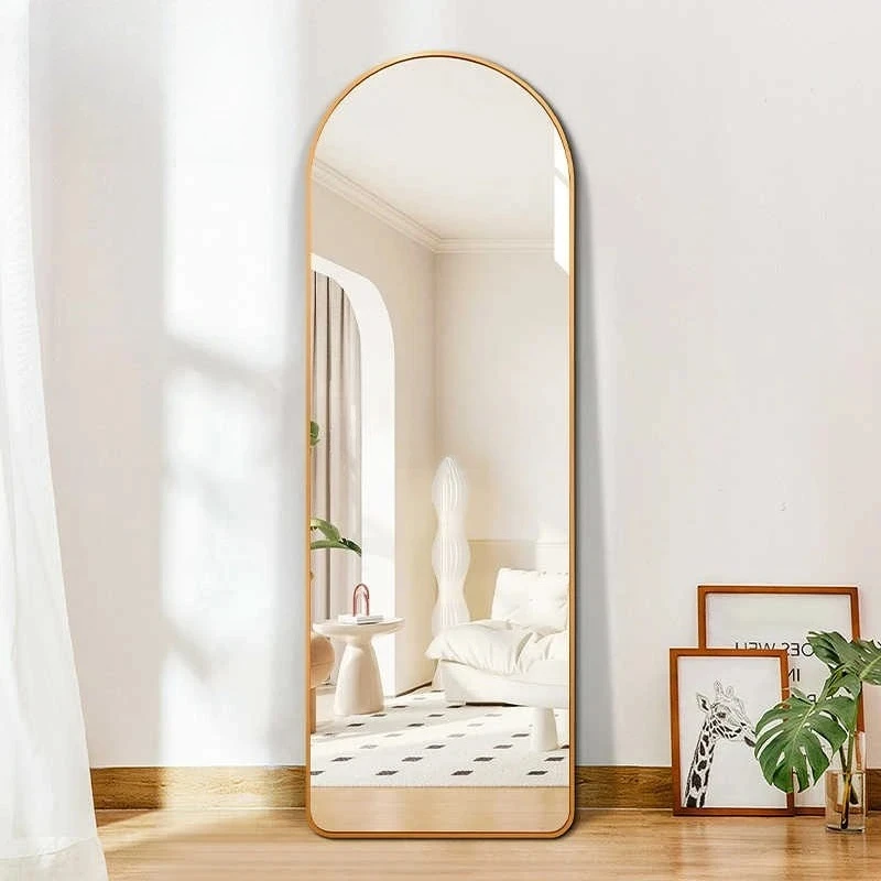 

French floor-to-ceiling full-length mirror household light luxury full-length mirror