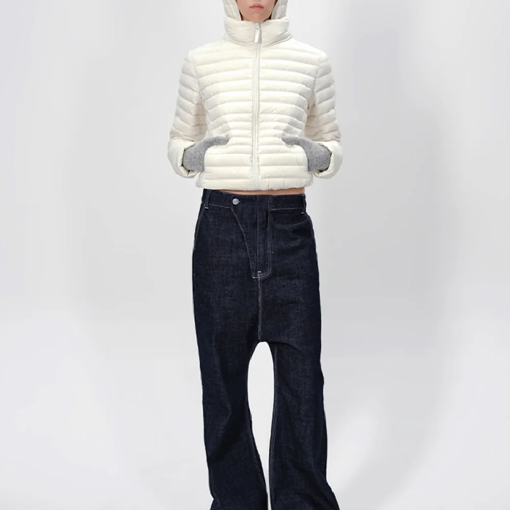 2025 inverno feminino leve para baixo jaqueta quente fino ajuste com capuz jaqueta y2k nova moda de alta qualidade outerwear sutiã