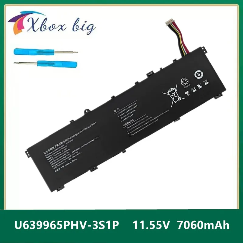 

New U639965PHV-3S1P 626690-3S1P Laptop Battery 11.55V 76.81Wh 6500mAh For Machenike 16 Air L16A L16A-R77840 L16A-R77735