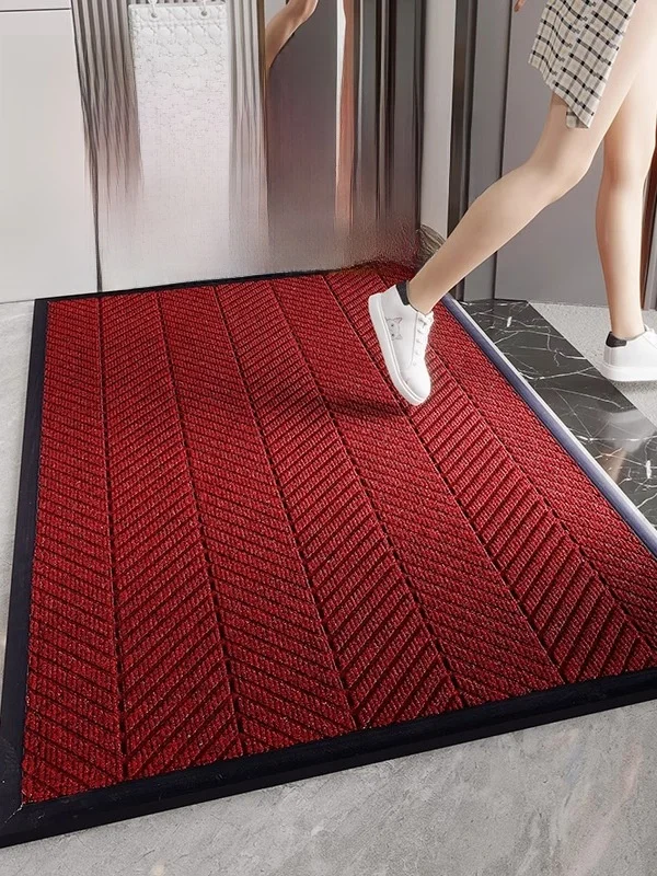 

Премиальный красный придверный коврик с противоскользящим резиновым слоем, уличный коврик-скребок для обуви, ковер для входа в дом, простой, машинная стирка