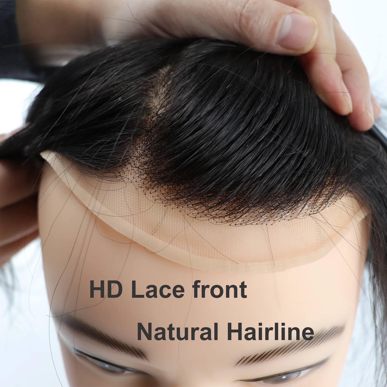 

Мужской прочный парик из человеческих волос с полной шелковой основой HD, кружевной передний необработанный топпер, окрашиваемый, постоянный, отбеливаемый для облысения