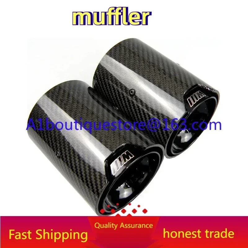 Black Coated Carbon Fiber Exhaust Tip Muffler For BMW M Performance exhaust pipe M2 F87 M3 F80 M4 F82 F83 M5 F10 M6 F12 F13