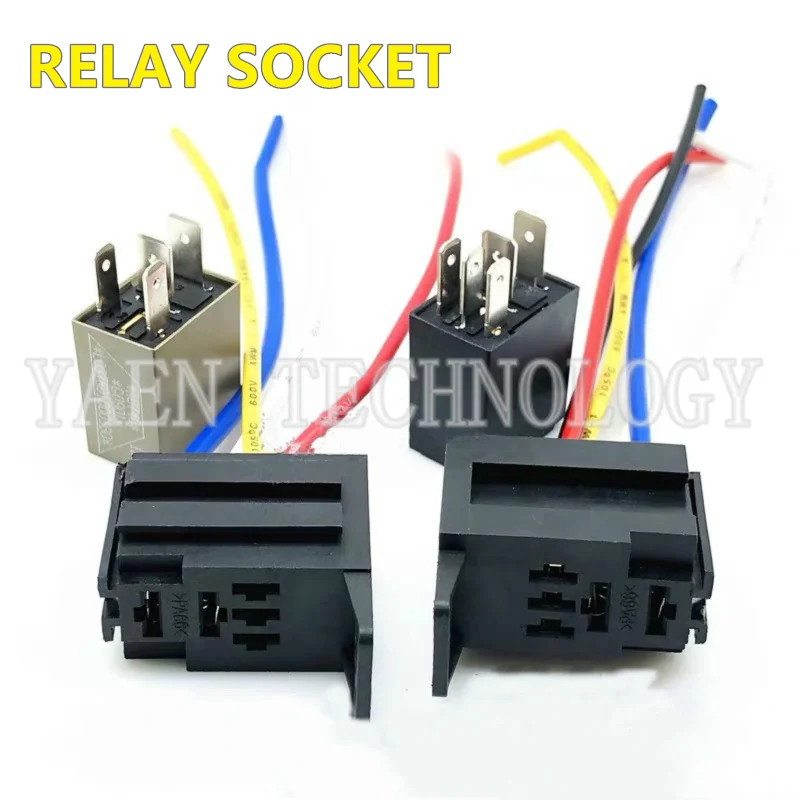 RELAY SOCKET 4-pin 5-pinCar relay socket, oil pump relay base, wire harness base, terminal baseHFV6