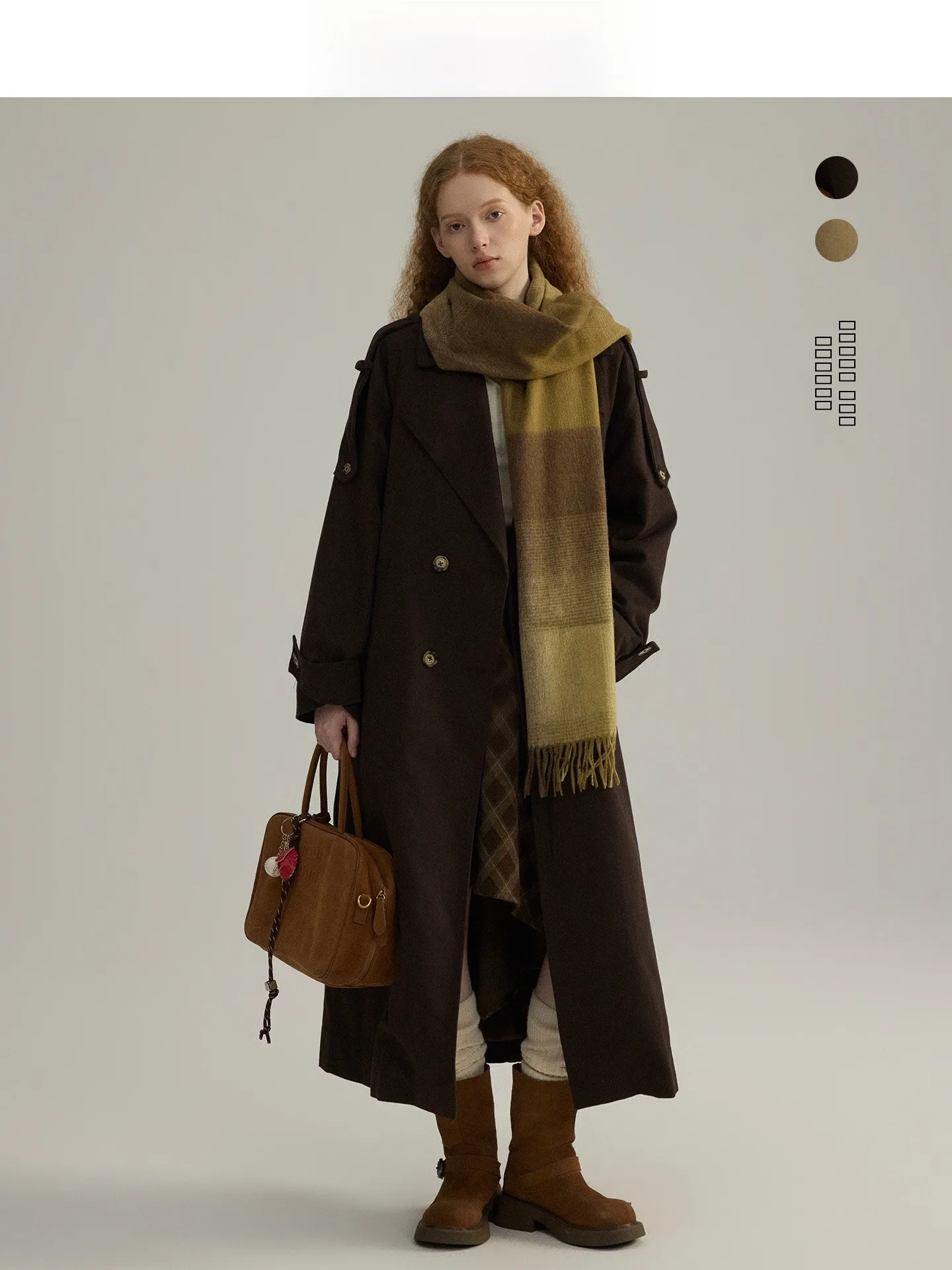 

Thiened down Lined Double Color Women's Windbreaker Coat Casual Sle Long Sve Double Breasted Faion Outerwear