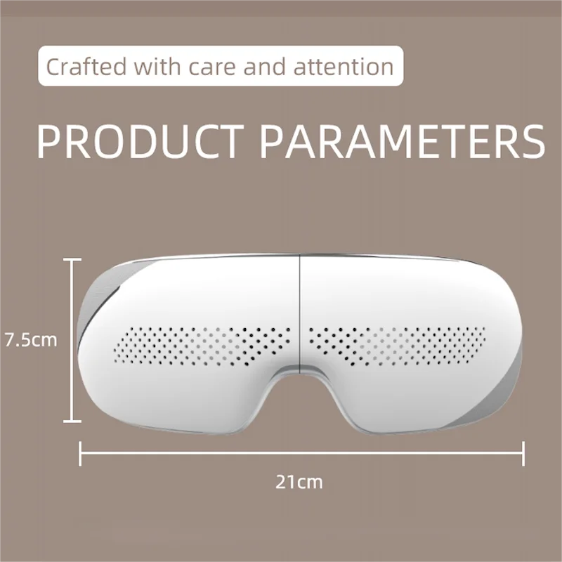 Visible Eye Massager with Heat Bluetooth Music Massager for Migraines Relax Reduce Eye Strain Dark Circle Eye Bags Improve Sleep