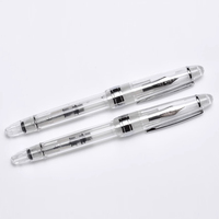 ADMOK Transparent Barrel Fountain Pen Stylish Smooth writing ink pen - Replaceable Ink Cartridge school office supplies gift pen
