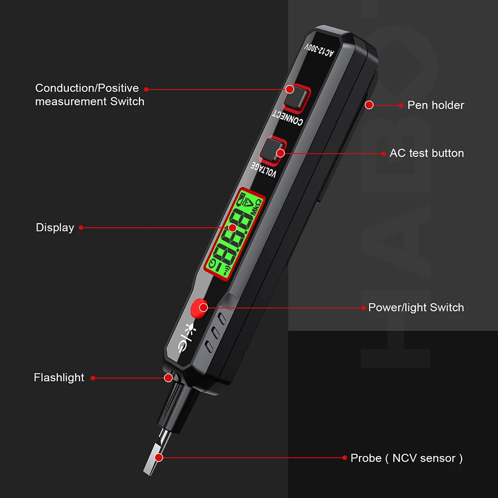 HT89 piórkowy Tester napięcia Breakpoint Finder Test ciągłości czułość regulowany inteligentny wskaźnik napięcia pióro testowe miernik