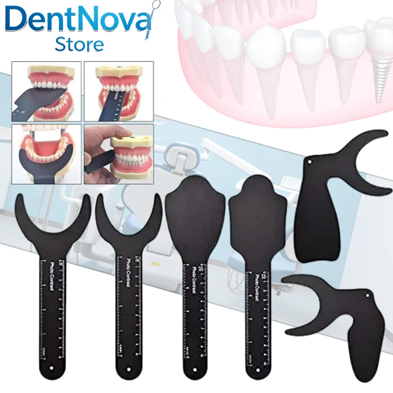 Dental Photo Contrast Background Board Black Autoclavable for Intraoral Mirror Reflection Photography Instruments