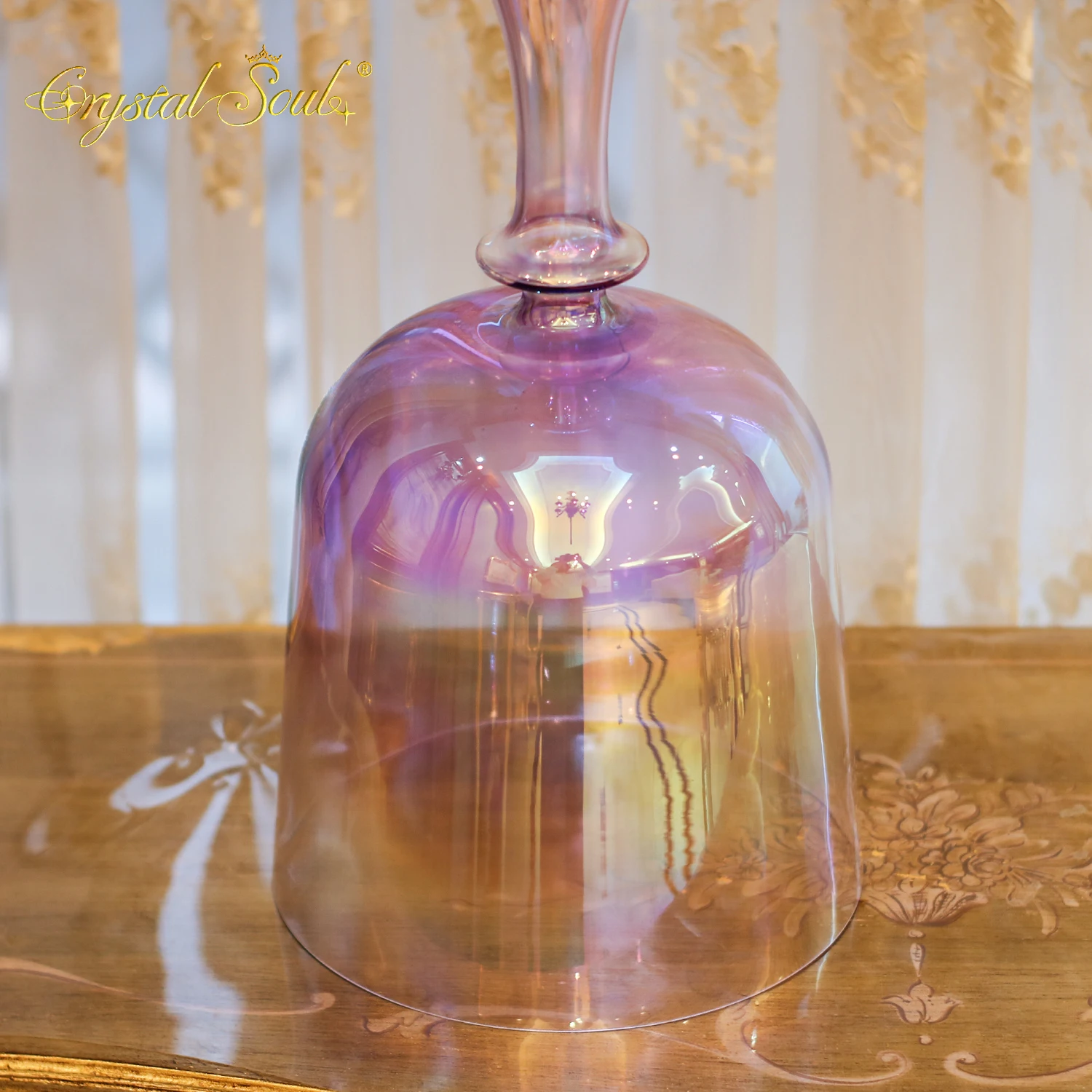 Crystal Soul High Quality Purple Aurora Gradient Holy Grail Alchemy Crystal Bowl