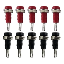 10PCS 2mm Banana Socket Binding Post Banana Plug Electrical Connector Terminal Quick Insert Safety Insulation