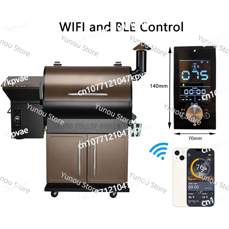 WIFI &BLE Control Wood Pellet Smoker BBQ Grill PID Controller for Traeger