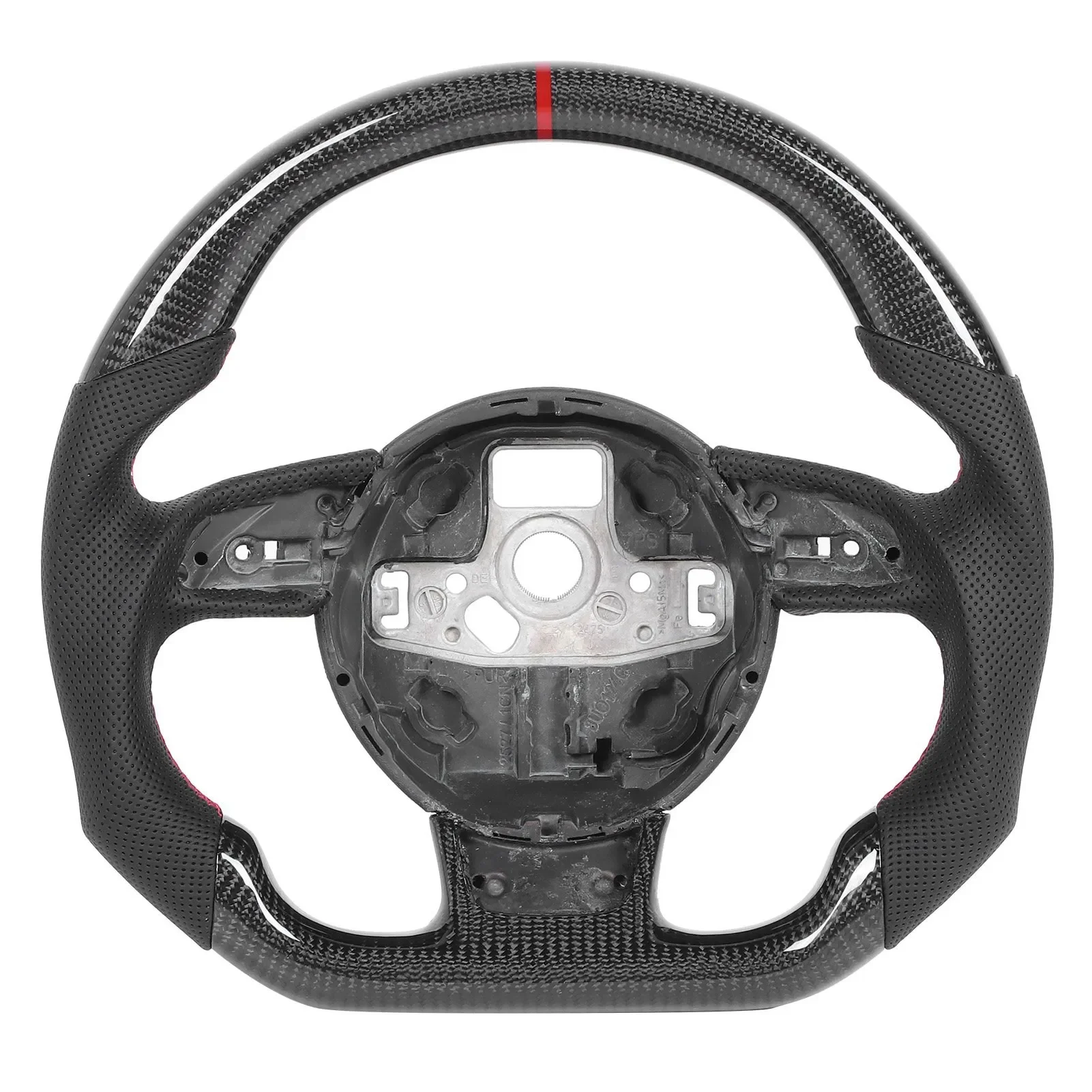 Carbon Fiber Steering Wheel Nappa Perforated Leather Fit for B8.5 RS3 RS4 RS5 RS6 RS7 2013-2016