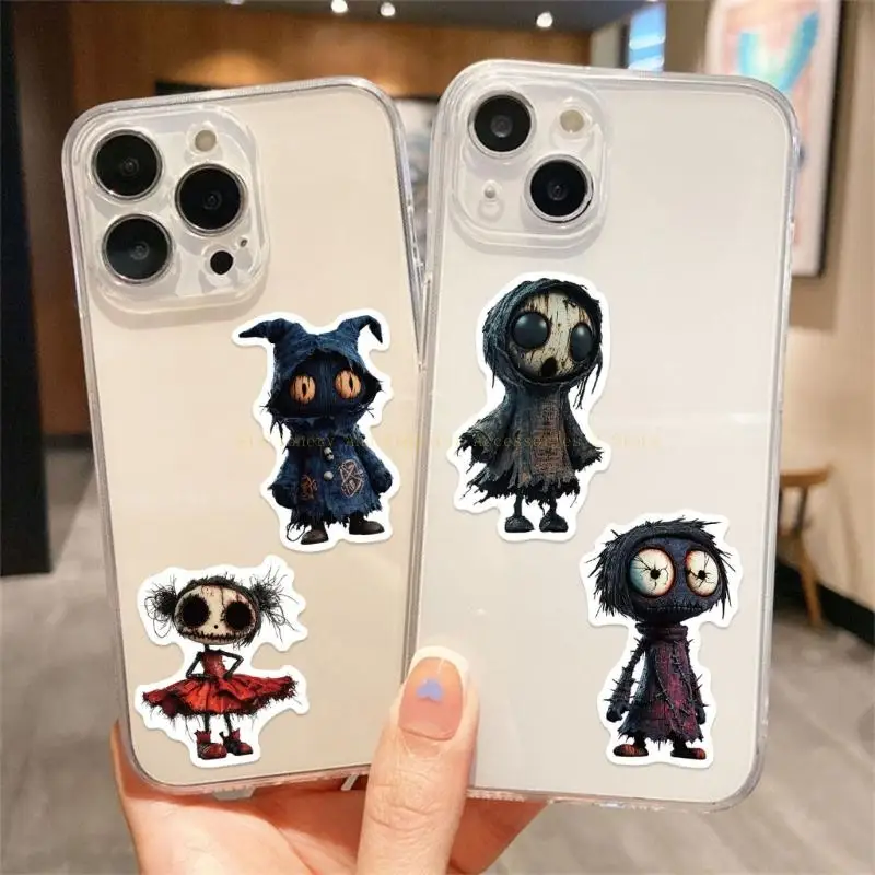 50Piece Horror Themed Stickers For Tablets Skin Decoration Reusable PVC Material Safe For Kids Use