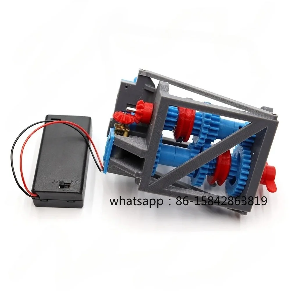 Manual Transmission Model Four Gears, Car Gearbox, Gearbox, Forward and Backward Gears Simulation 3D Printing Ornament