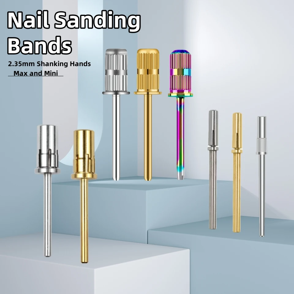 1 Stück 3/6,6mm Mandrel-Bit für Mini/Große Nagelschleifbänder Edelstahl-Bits Elektrisches Maniküre-Zubehör Nagelfeilen-Werkzeuge